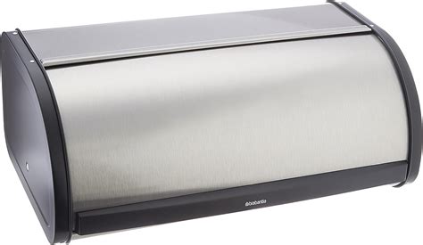 amazon.com brabantia roll top bread box matte steel fingerprint amazon.com|Brabantia roll top box.